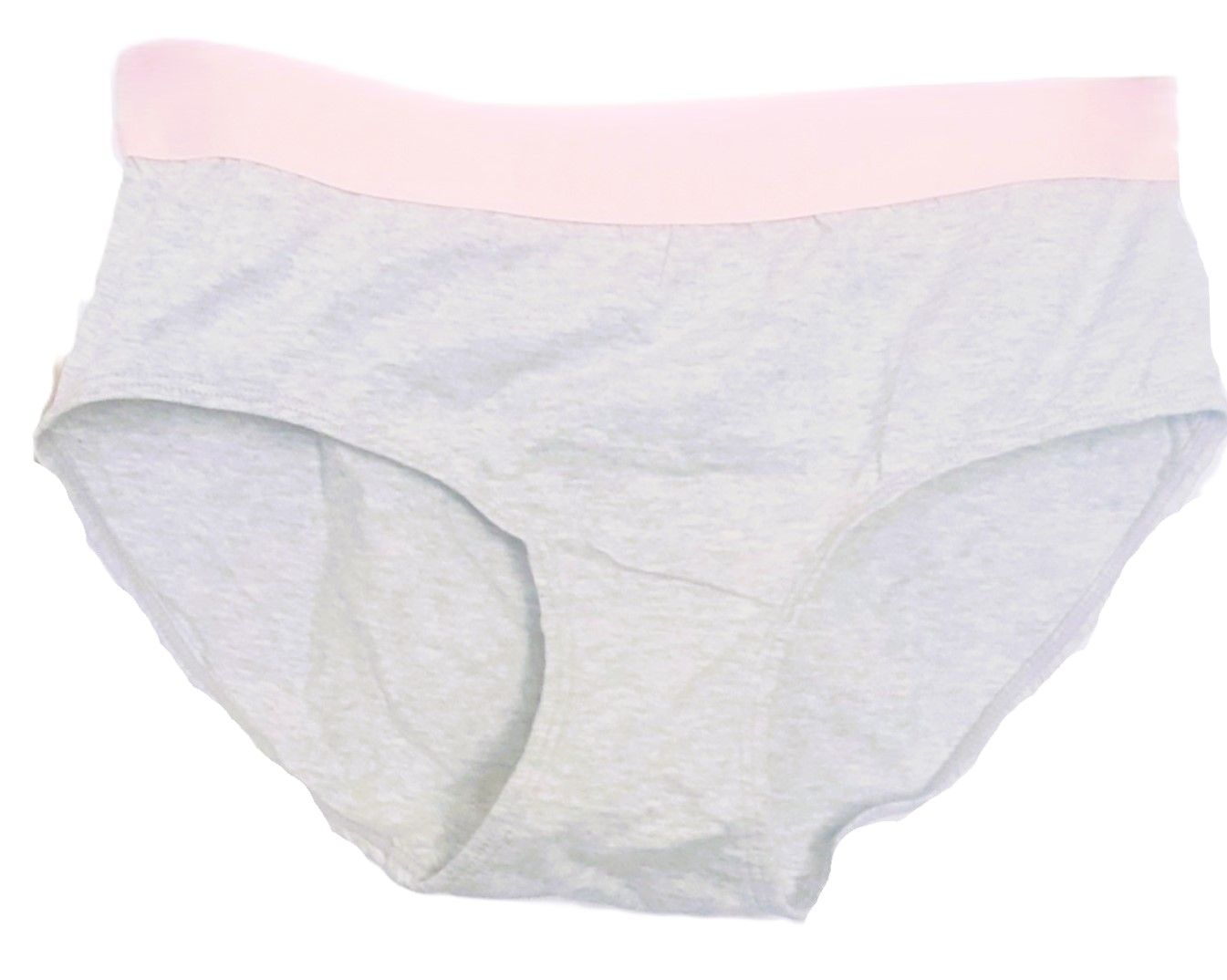Girl's Grey Cotton Underwear Full Coverage High Waisted Stretch Briefs Soft Comfy Girls Panties