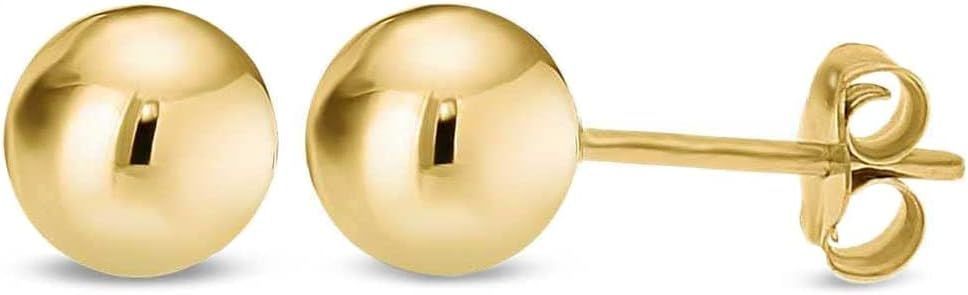 14K Gold Filled Earrings Round Ball Gold Studs Earrings for Women Gold Earrings