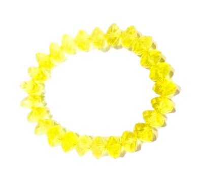 Yellow Natural Gemstone Bracelet 7.5 In Stretch Gems Plastic Stones 10-12mm Round | Beads Crystals Quartz | Chakra Bracelet | Y2K | Bracelets for Women Men Girls Gifts (Unisex)