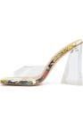 ​Heather Snake Embossed Lucite Heel Sandal NEW YORK AND COMPANY