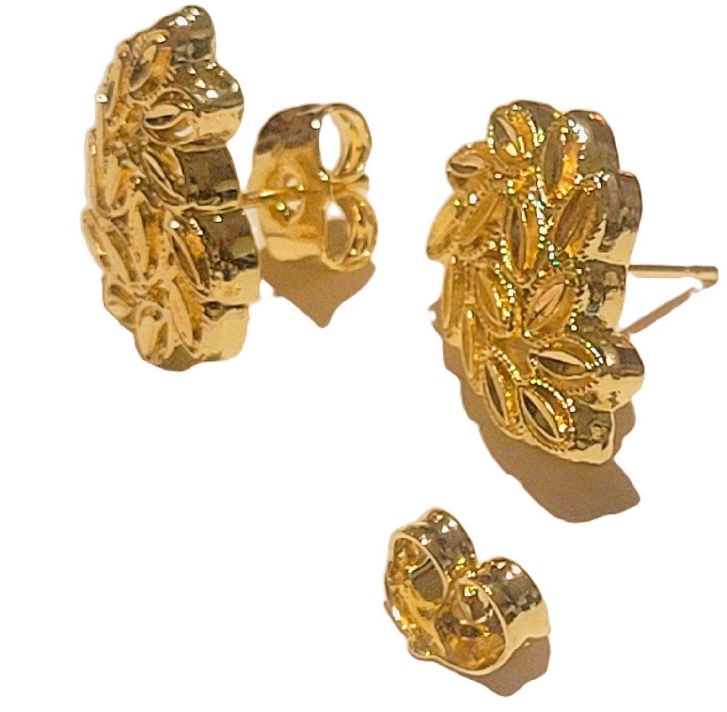Autumn Leaf Stud Earrings for women 18K Gold Plated I Hypoallergenic Earrings I Gold Leaf stud earrings I spirit of nature earrings I Boho s