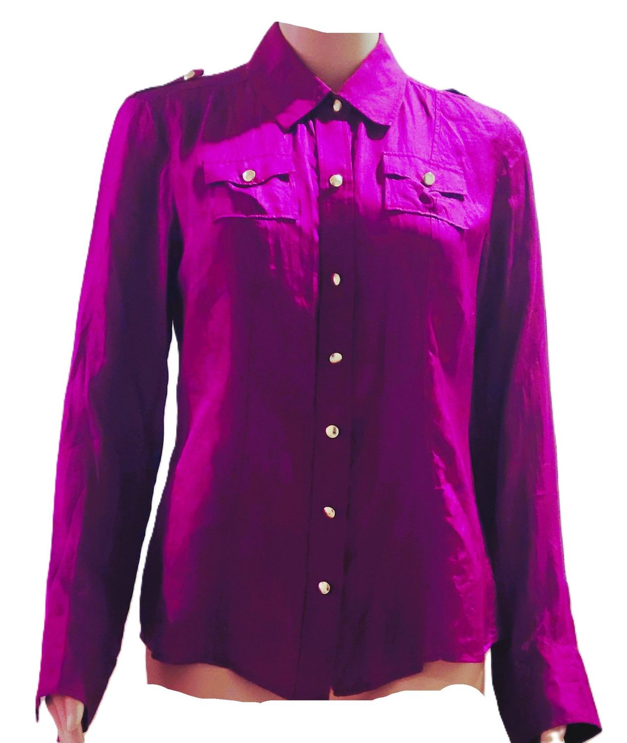 Banana Republic Western Shirts for Women Cotton Long Sleeve Shirts for Women with Snap Buttons Plaid Shirts for Women