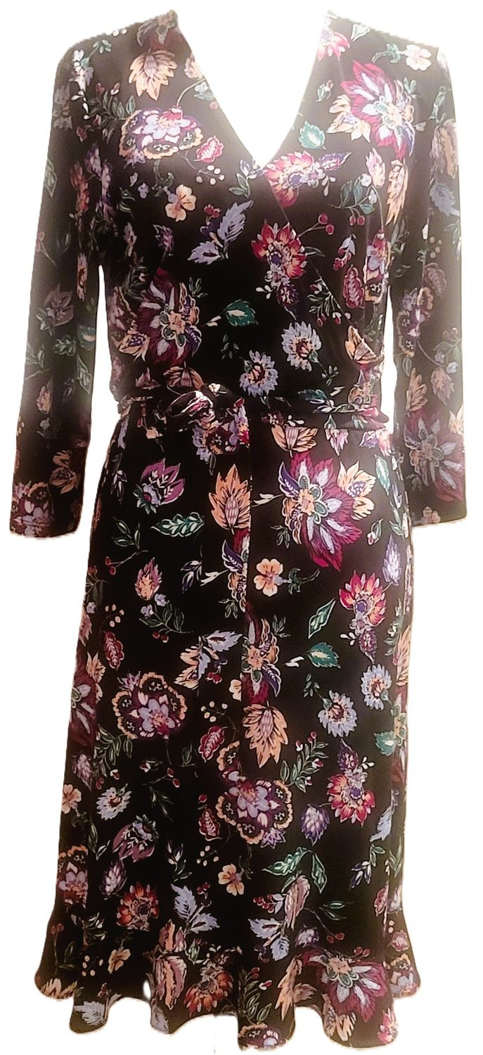 Leota Women's Vintage Tea Dress, Retro Long Sleeve Cocktail Party Dress Work Church Casual Dress