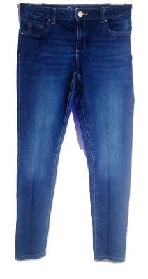 Blue Super Stretch Denim Pull-On Skinny Jeans Pant Trousers