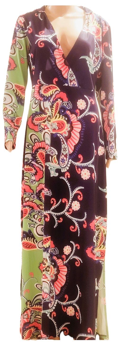 Women's Summer Maxi Dress 2025 Resort Wear Boho Floral V Neck Long Sleeve Ruffle Flowy Beach Long Dresses