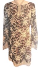 Pretty Ladie's Flowery Evening long sleeve Bridal lace Dress Gown