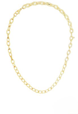 Chain link Custom Stainless Steel Hypoallergenic Waterproof Jewelry 14K Gold Plated Charm Necklace Jewelry for Men and Women 5 MM length 17.5 inches