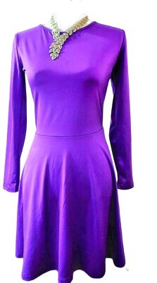 Girl's round Neck, long sleeve Summer Casual Sundress A-line Dress