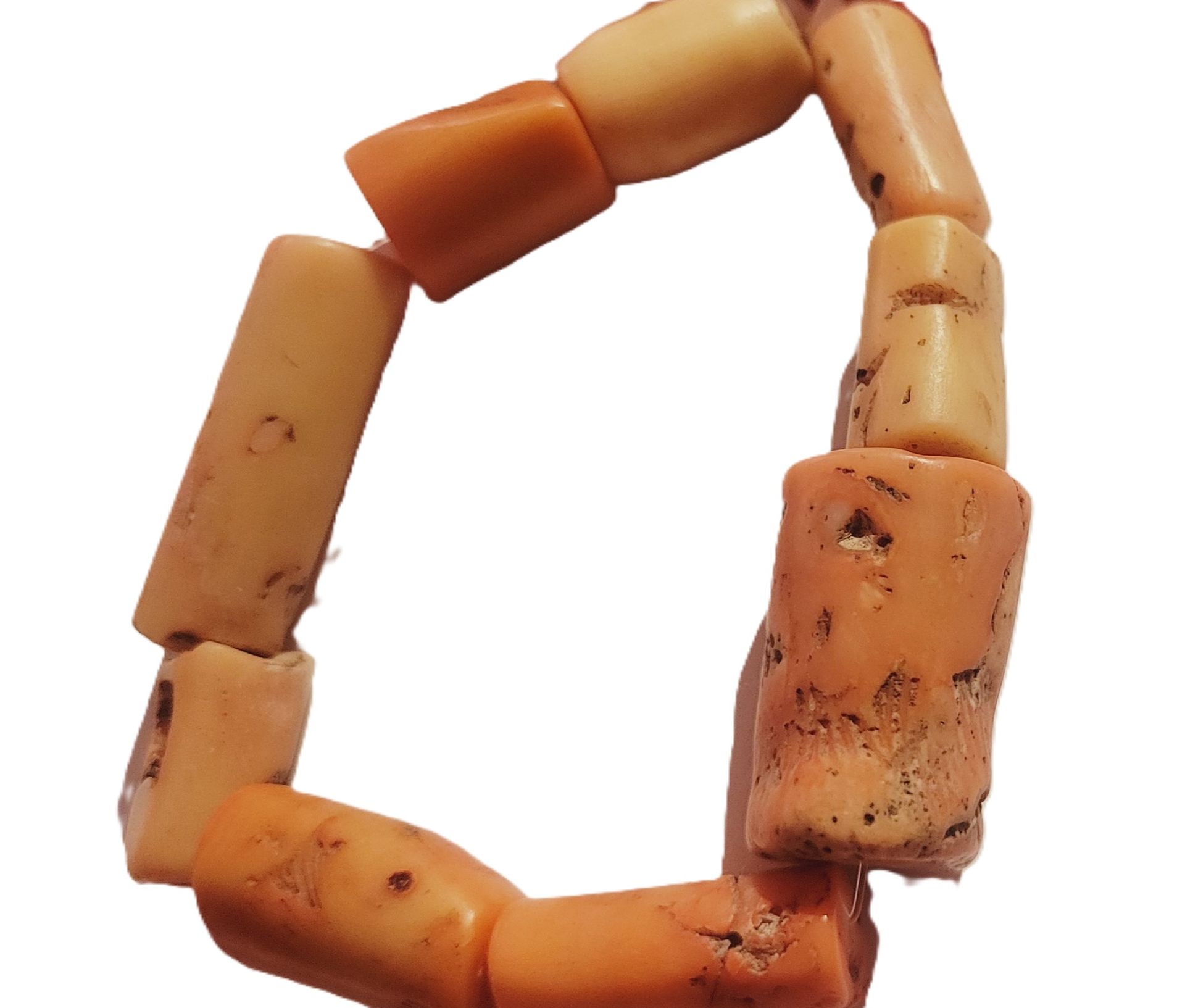 Natural Raw unprocessed Coral Loose Beads: Vintage Mediterranean Gemstone, Jewelry Making