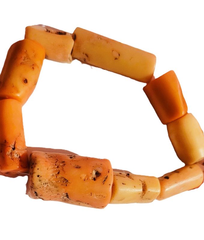 Natural Raw unprocessed Coral Loose Beads: Vintage Mediterranean Gemstone, Jewelry Making