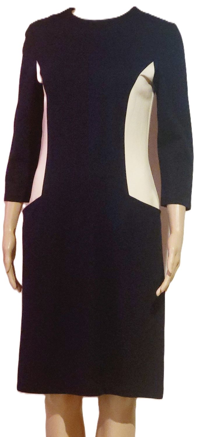 Work Dresses Deep blue and Grey for Women 2026  Business Midi Dress Bodycon Sheath Formal Office Outfits with Pockets