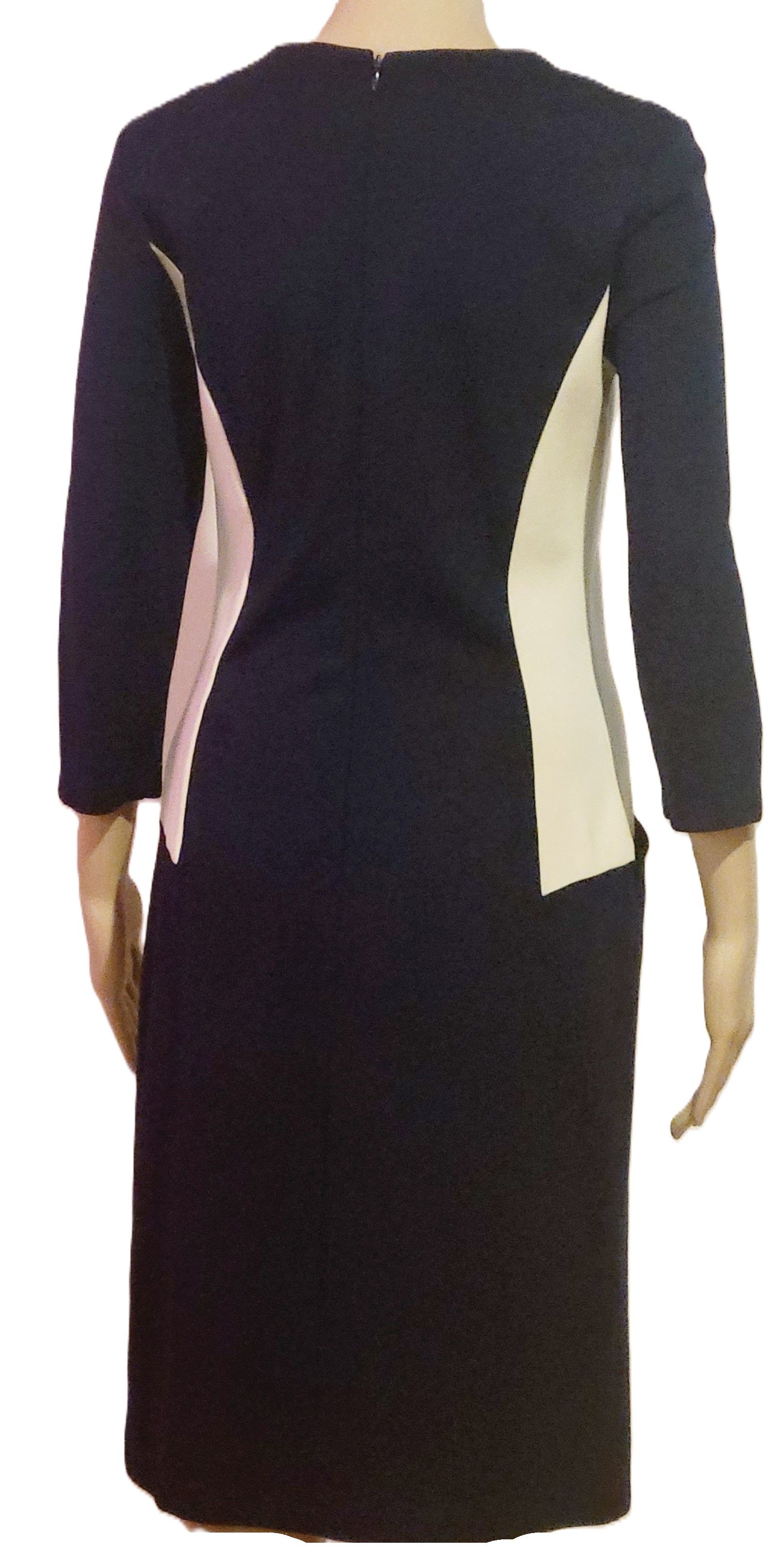 Work Dresses Deep blue and Grey for Women 2026  Business Midi Dress Bodycon Sheath Formal Office Outfits with Pockets