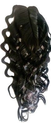 Extra wave Virgin Body Wave 22 Inch Black Color 2 Brazilian Virgin Hair front closure Hair Weave Wavy Wig Wholesale Synthetic Hair