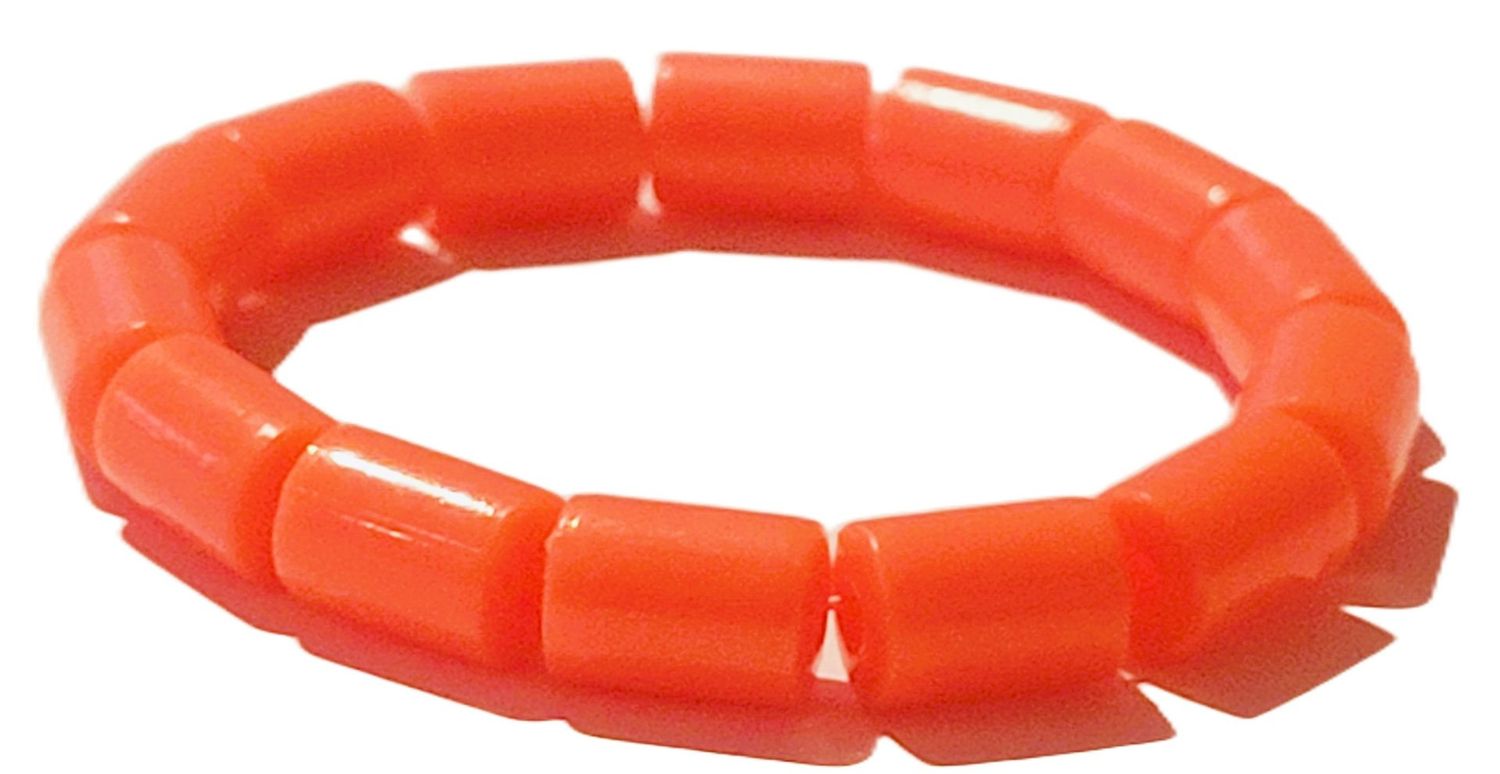 Natural Orange Coral Spacer Beads, Loose Semi Precious Flat Round Gemstone Heishi Disc Stone Beads