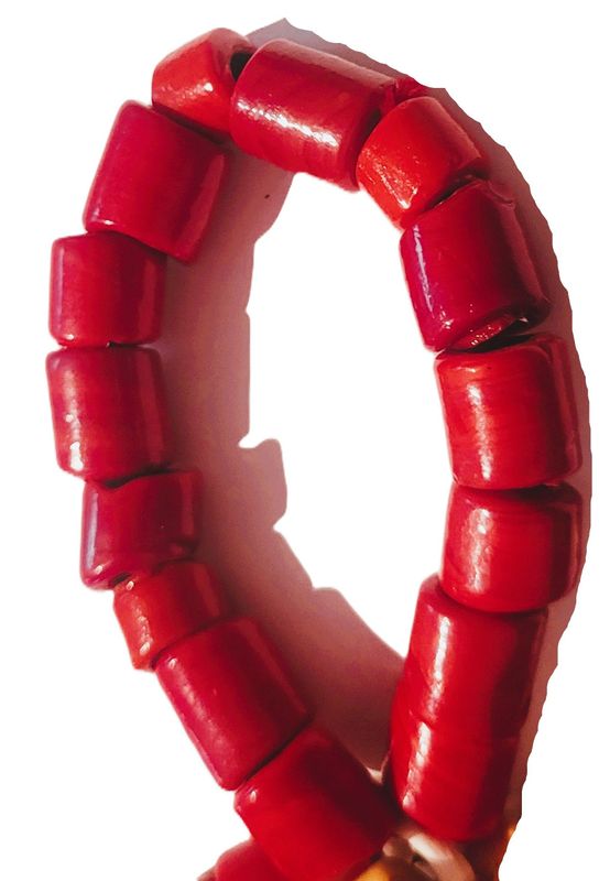 Natural Red Raw unprocessed Coral Loose Beads: Vintage Mediterranean Gemstone, Jewelry Making