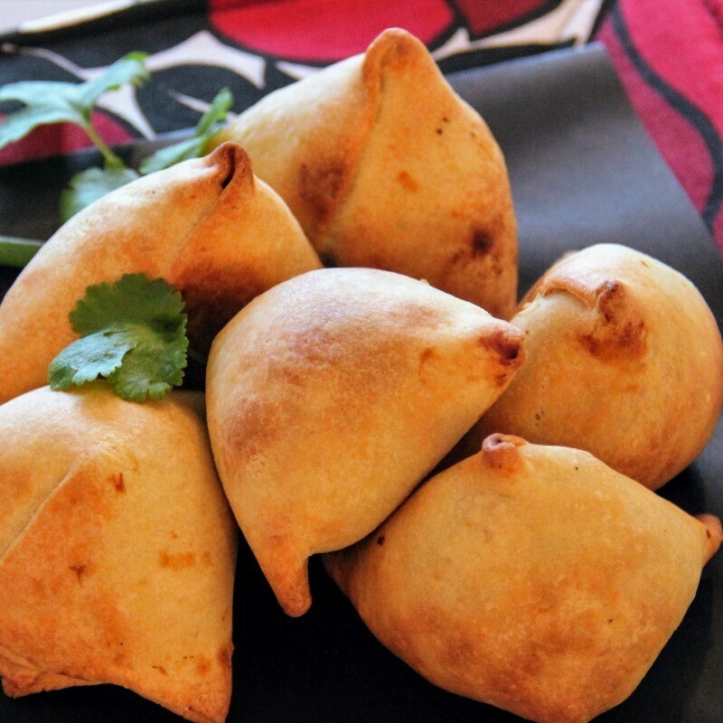 Gobi-samosa (vegaani), paistettu, 4 kpl