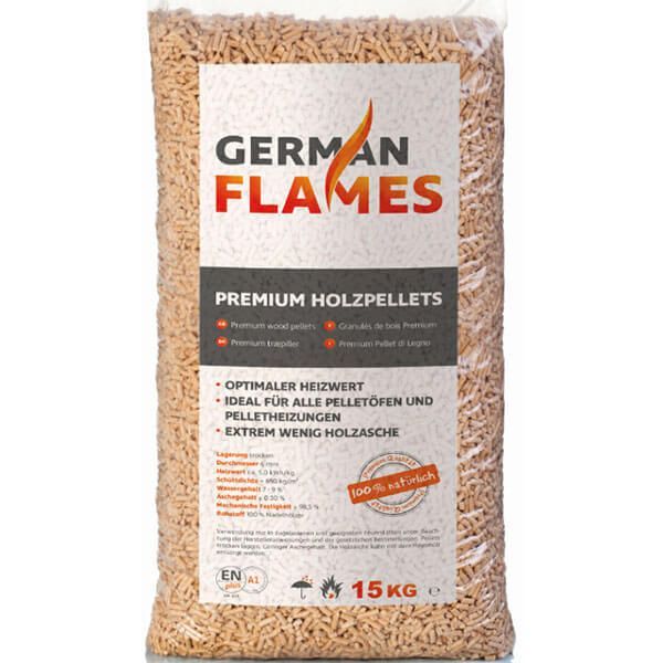 German Flames Holzpellets 15 KG Pellets German Flames Holzpellets 15 KG Pellets