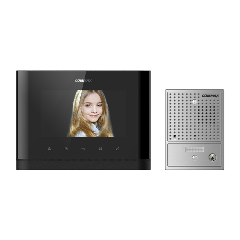 COMMAX 7&quot; Expandable Console Vid Intercom Kit w/ Pinhole Gate Station