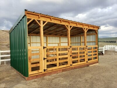 Livestock Shelter w Stalls/Gates Metal Siding