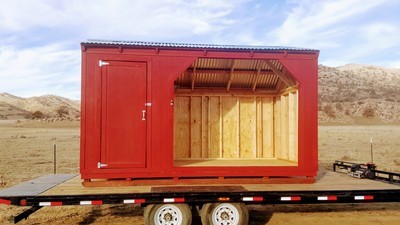 Feed or Firewood Shelter with Storage Room