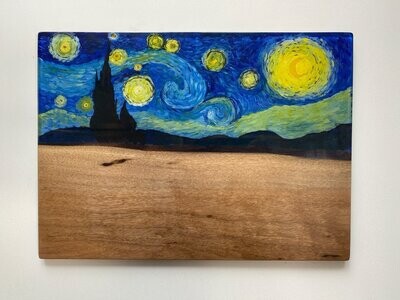 French walnut “Starry Night” resin board French walnut “Starry Night” resin board