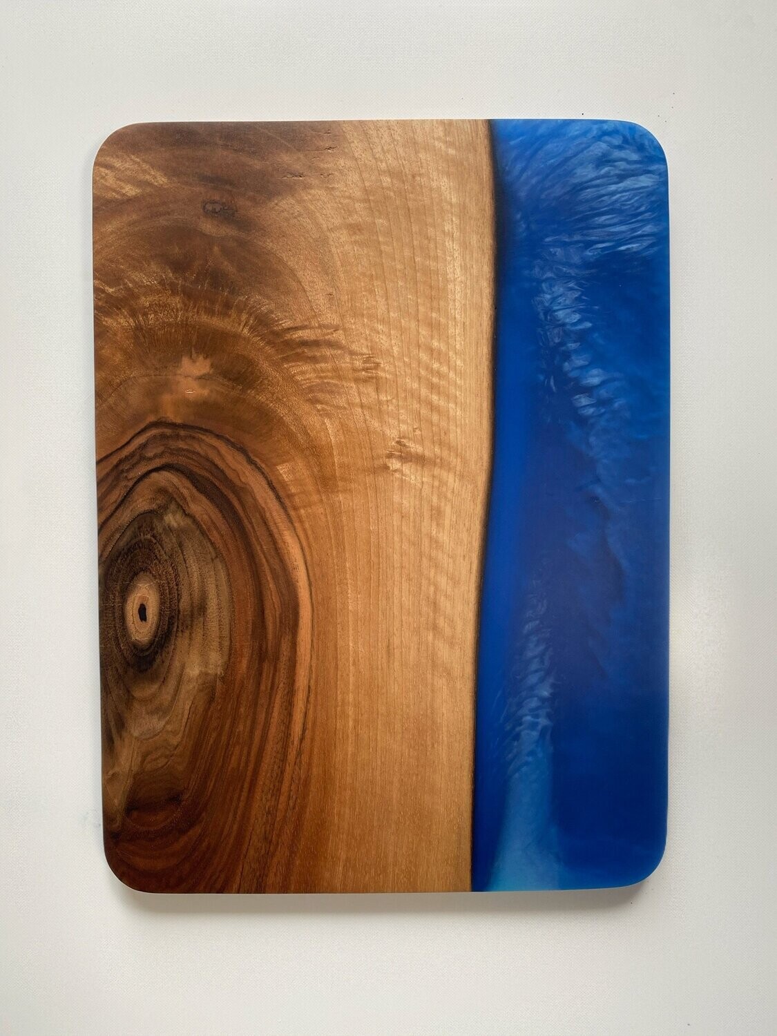 French walnut and ocean blue resin board