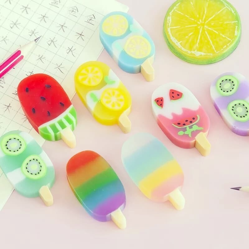 Kawaii Ice Cream Erasers