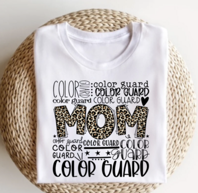 Mom Color Guard Typography Graphic Tee