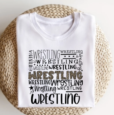 Wrestling Typography Graphic Tee