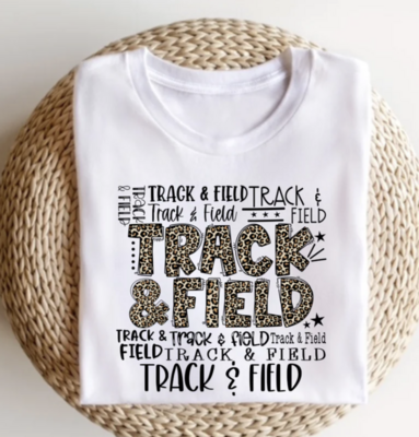 Track and Field Typography Graphic Tee