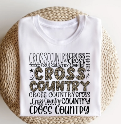 Cross Country Typography Graphic Tee