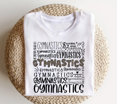 Gymnastics Typography Graphic Tee