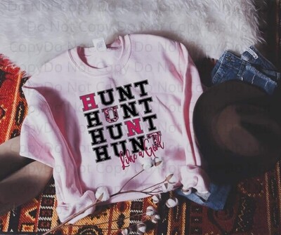 Hunt Pink Graphic Crew Sweatshirt 