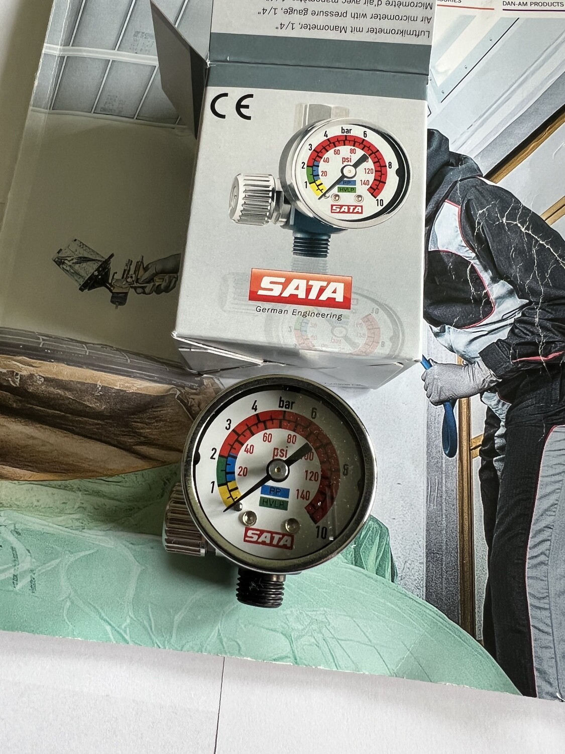 SATA Jet 27771  Air Micrometer w/Gauge