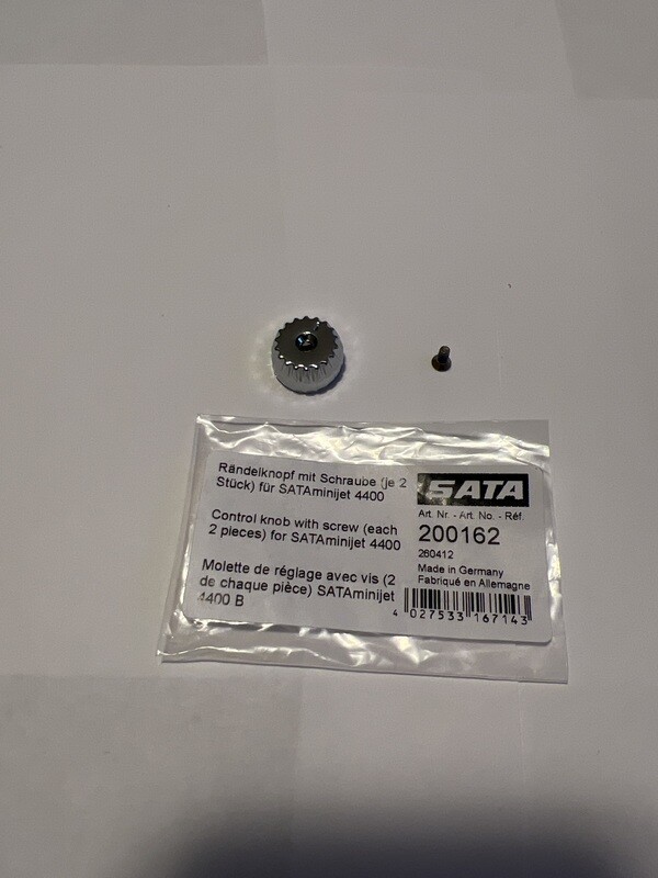 SATA JET 4400 Fan Control Knob and Screw Item# 200162