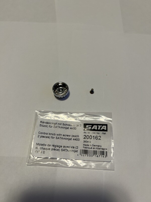 SATA JET 4400 Fan Control Knob and Screw Item# 200162