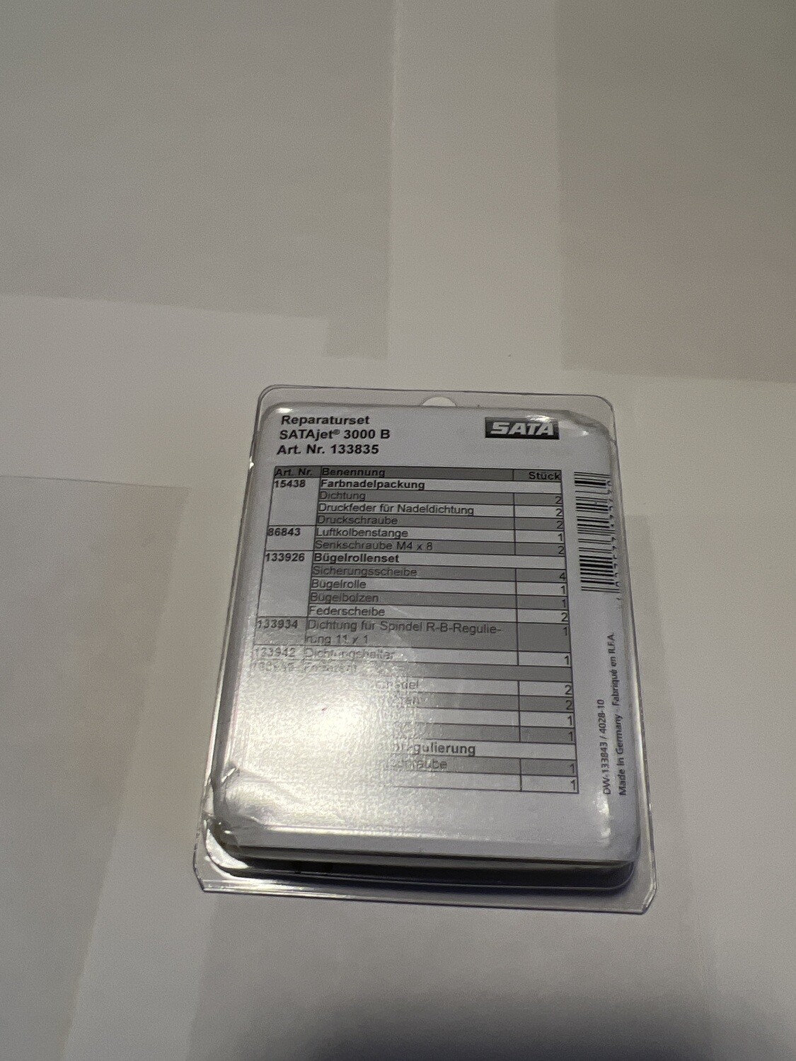 SATA Jet 3000B HVLP/RP Rebuild Kit with (5) addition items making this a TRUE rebuild kit