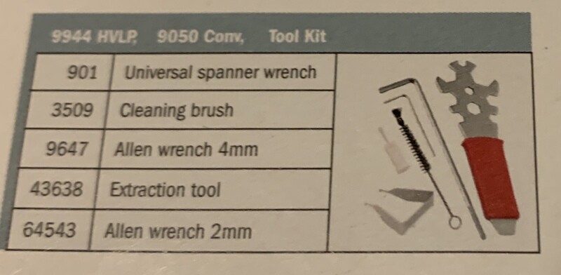 SATA Jet 2000 Factory Tool Kit