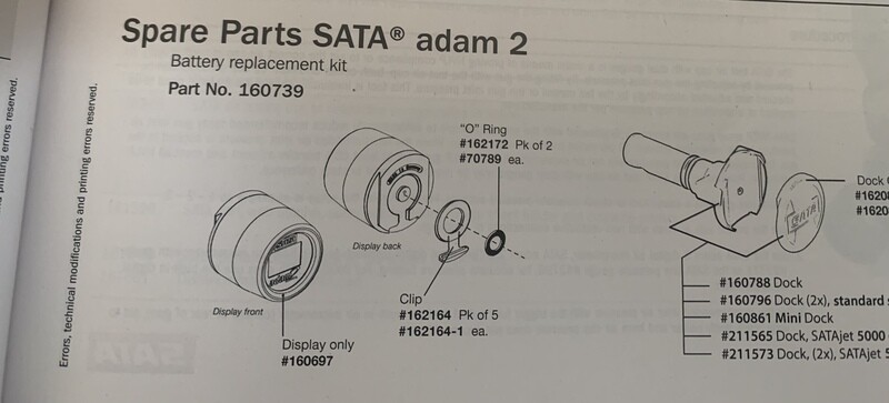 SATA JET ADAM2 Locking Clip &amp; Oring