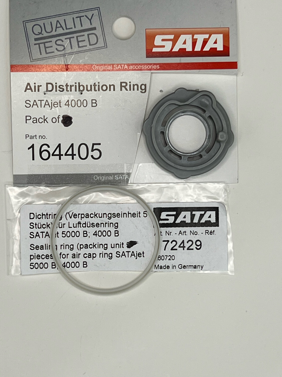 SATA Jet 4000 Air Distribution Ring (164401) &amp; Air Cap Seal (172429) Combo