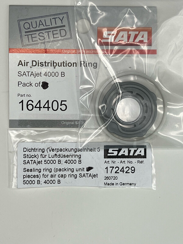 SATA Jet 4000 Air Distribution Ring (164401) &amp; Air Cap Seal (172429) Combo