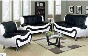 Modern Leather  Black&White Sofa Set 