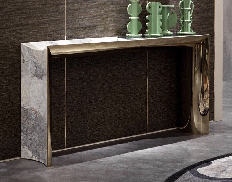 Luxury Marble Top Entrance Console Table