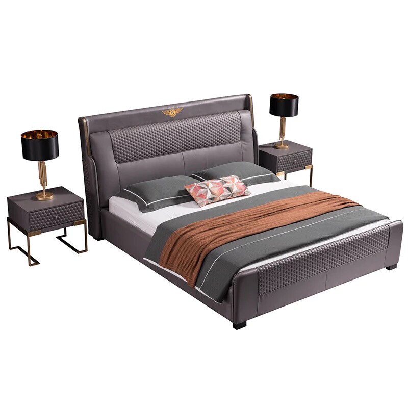 Luxurious Soft Leather Bed