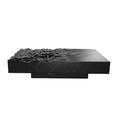 Luxury Artificial Marble Wave Tea Table