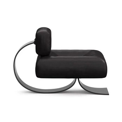 Luxury Leather Alta Lounge Chair With Ottoman
