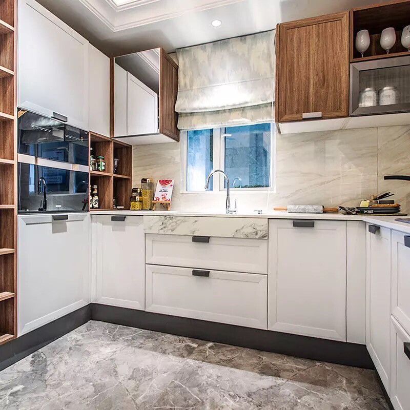 Luxury Lacquer L Shape Kitchen Cabinets