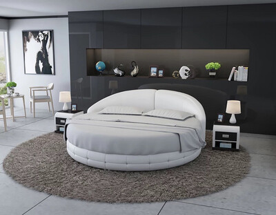 Leather ultra-modern bed H2
