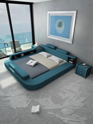 Luxury Leather Tatami Fabric Bed