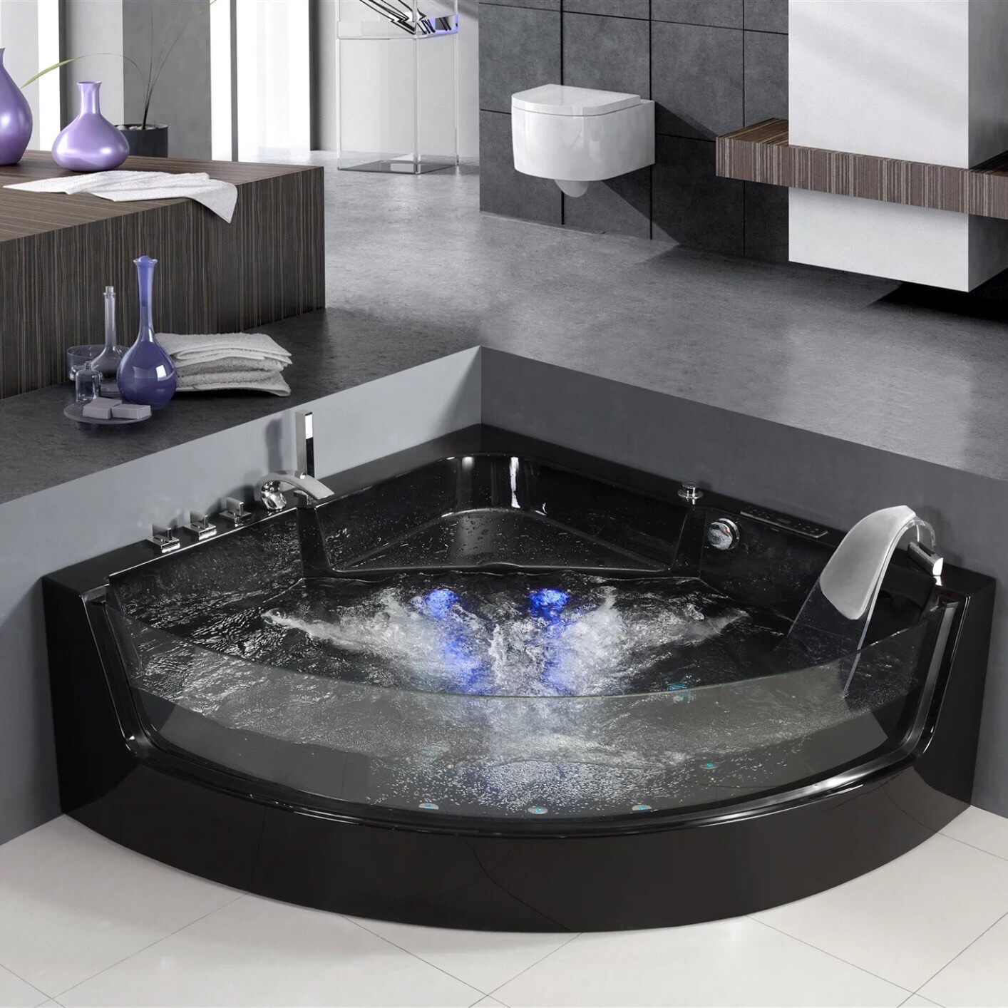 Luxury Glass Acrylic Whirlpool Bathtubs